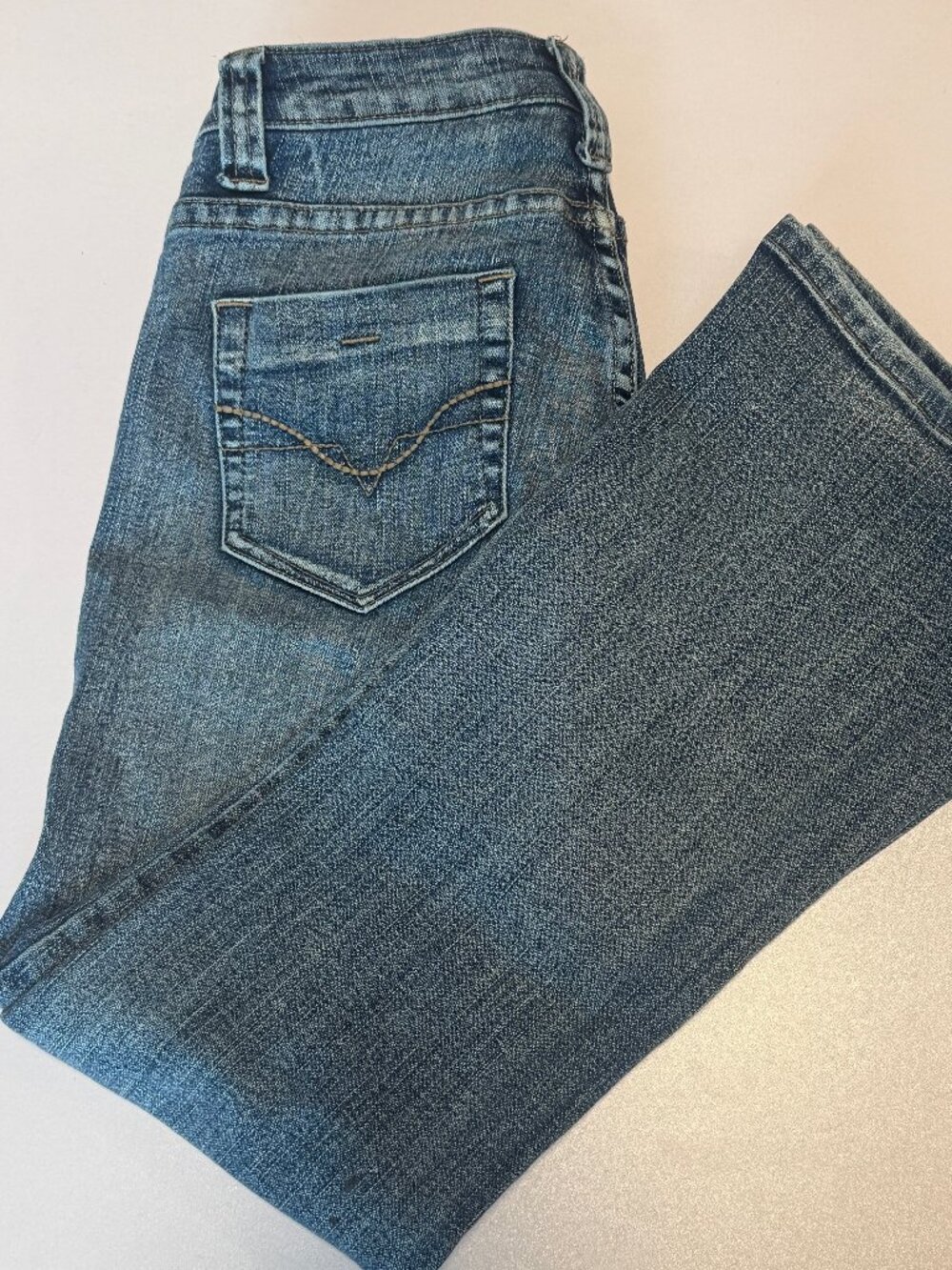 Vintage Y2K Wet Seal Jeans 3/4 Low Rise Flare Stretch 28.5” Inseam